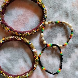 African Bangles and head bracelets